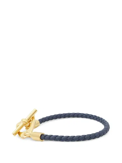 Pre-owned Hermes 2021-2025 Swift Etrier Bracelet T1 Costume Bracelet In Blue