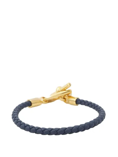 Pre-owned Hermes 2021-2025 Swift Etrier Bracelet T1 Costume Bracelet In Blue