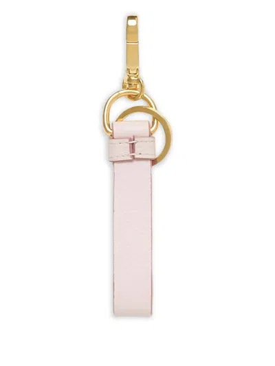 Marni Flower-embroidery Charm Keyring In Pink