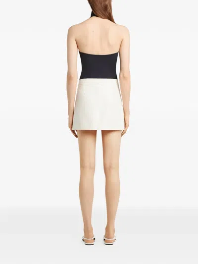 Courrèges Logo Mini Skirt In White