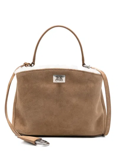Balenciaga Mini Rodeo Tote Bag In Brown