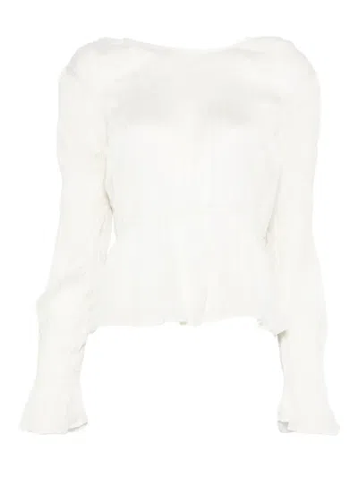 By Malene Birger Ovas Ruffled Blouse In White