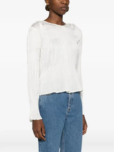 By Malene Birger Ovas Ruffled Blouse In White