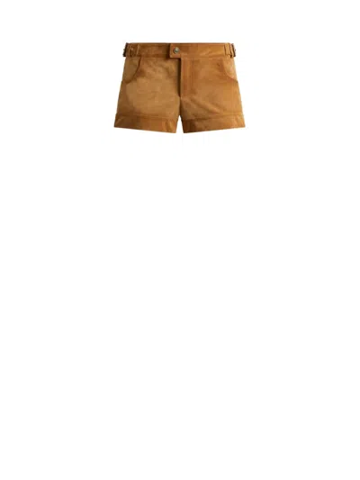 Etro Suede Shorts In Brown