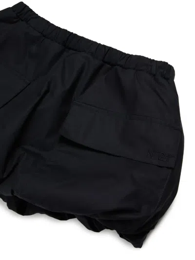 N°21 Flap-pocket Skirt In Black