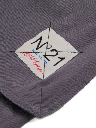 N°21 Buttoned Cargo Shorts In Blue