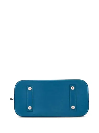 Pre-owned Louis Vuitton Alma Handbag Epi Leather Pm Satchel In Blue