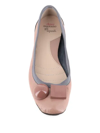 Dove Nuotano Gli Squali Round Detail Ballet Flats In Multi