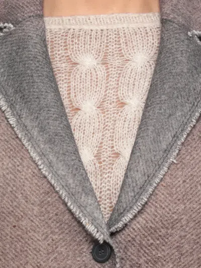 Avant Toi Lapel Raw-hem Blazer In Multi