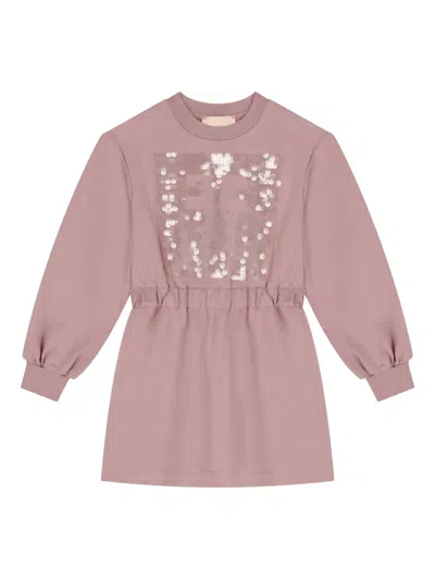Elisabetta Franchi Logo-embellished Dress In Pink