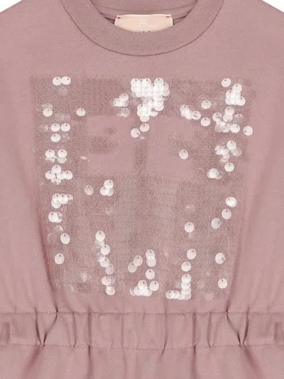 Elisabetta Franchi Logo-embellished Dress In Pink