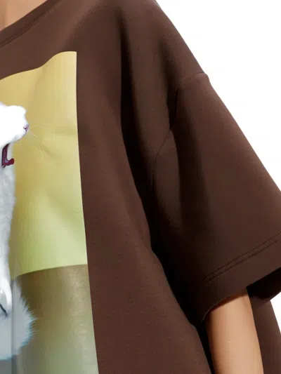 Munthe Graphic-print Cotton T-shirt In Brown