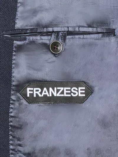 Franzese Collection Double-breasted Coat In Multi