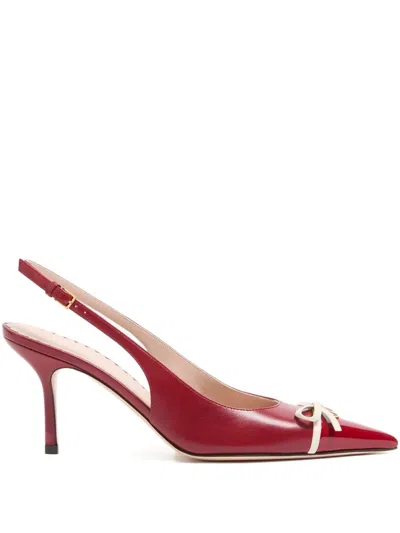 Valentino Garavani Bepointy Pointed Toe Slingback Pump In Red