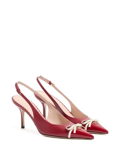 Valentino Garavani Bepointy Pointed Toe Slingback Pump In Red