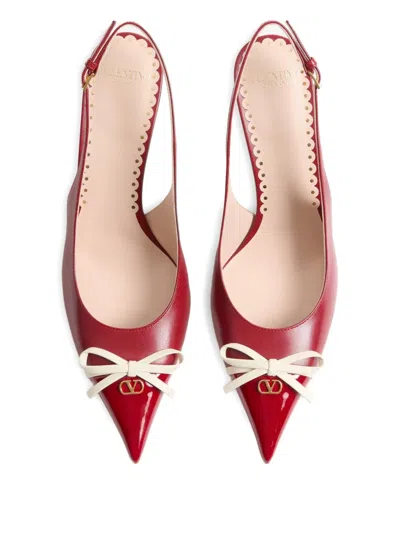 Valentino Garavani Bepointy Pointed Toe Slingback Pump In Red