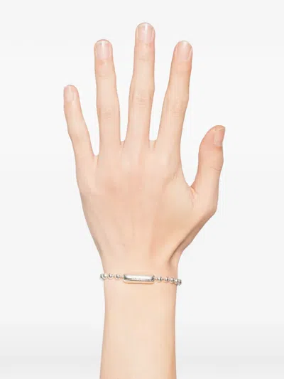 Ambush Bead-detail Chain Bracelet In Silver