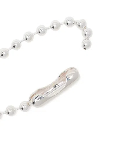 Ambush Bead-detail Chain Bracelet In Silver