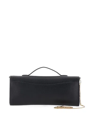 Michael Michael Kors Hamilton Moderne Padlock-detail Clutch Bag In Black