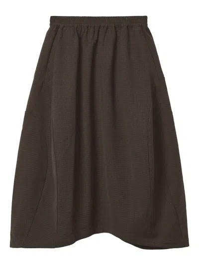 Tout A Coup Elasticated-waistband Skirt In Brown