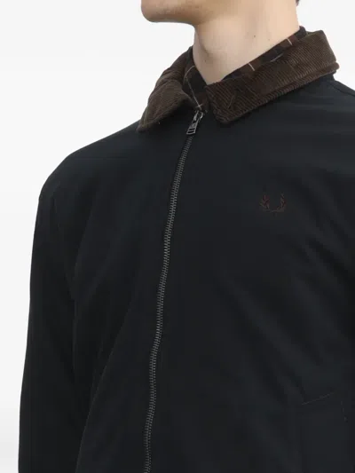 Fred Perry Corduroy-collar Jacket In Blue