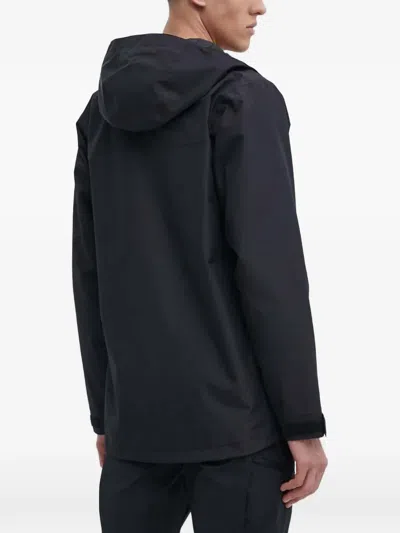 Helly Hansen Zipped Hooded Lightweight Jacket In Black