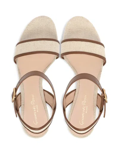 Gianvito Rossi Milos Platform Heeled Sandals In Neutral