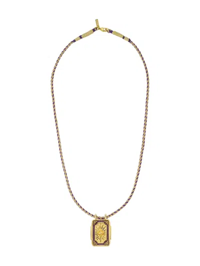 Mya Bay Mystic Twice Boheme Rectangle-pendant Necklaces In Gold