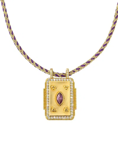 Mya Bay Mystic Twice Boheme Rectangle-pendant Necklaces In Gold
