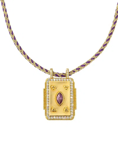 Mya Bay Mystic Twice Boheme Rectangle-pendant Necklaces In Gold