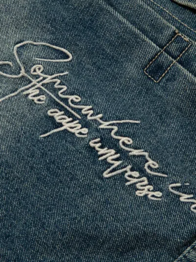 Aape By A Bathing Ape Embroidered-detail Hooded Jacket In Brown