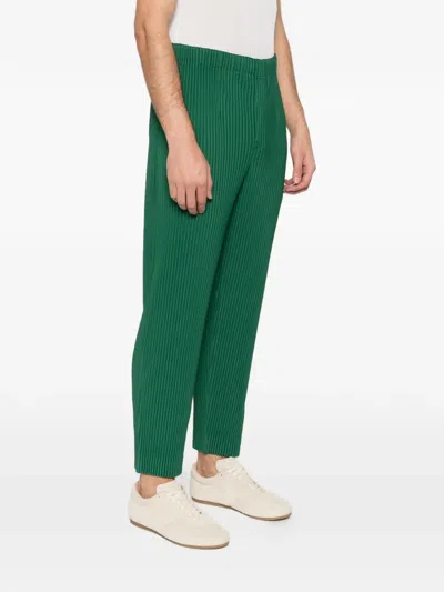 Issey Miyake Pleated Straight-leg Trousers In Multi