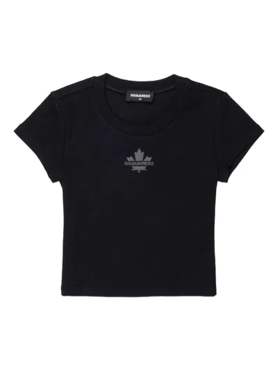 Dsquared2 Logo Crew-neck T-shirt In Black
