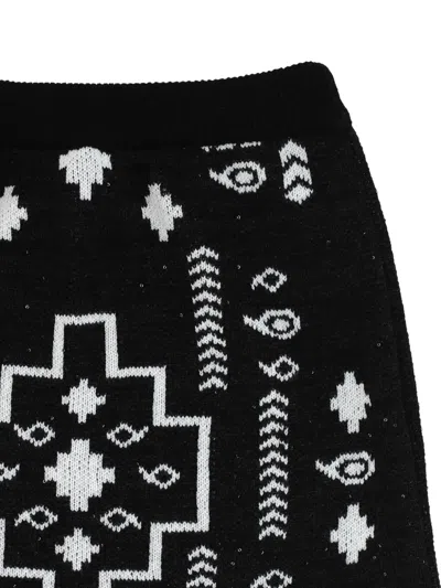 County Of Milan Patterned-jacquard Skirt In Black