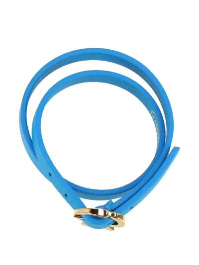 Gianvito Rossi Bow-buckle Belt In Gold