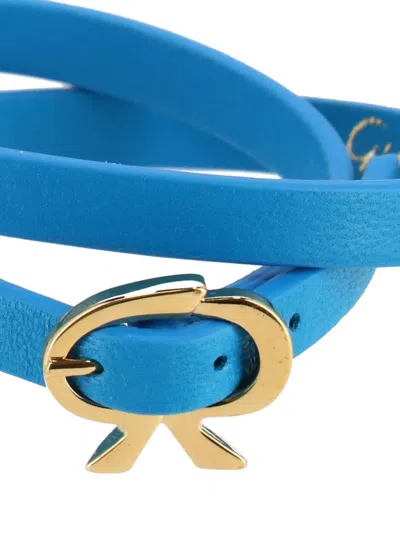 Gianvito Rossi Bow-buckle Belt In Gold