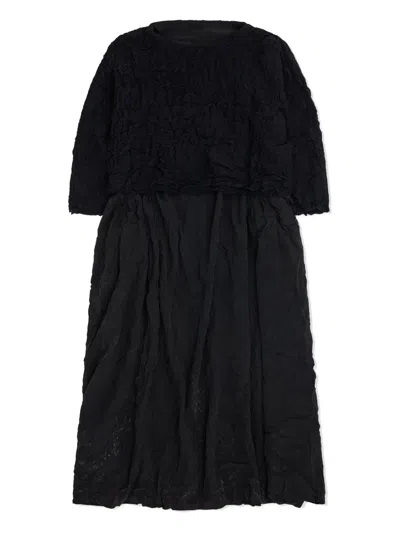 Daniela Gregis Textured Midi Dress In Black