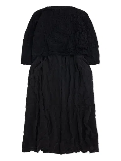 Daniela Gregis Textured Midi Dress In Black