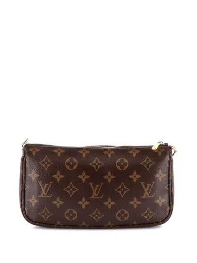 Pre-owned Louis Vuitton Multi Pochette Accessoires Monogram Canvas Crossbody Bag In Brown