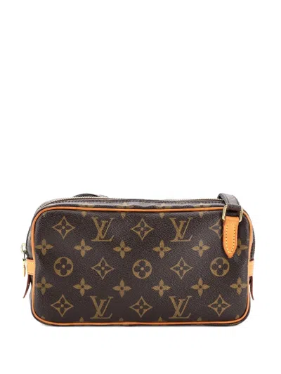 Pre-owned Louis Vuitton Pochette Marly Bandouliere Bag Monogram Canvas Crossbody Bag In Brown