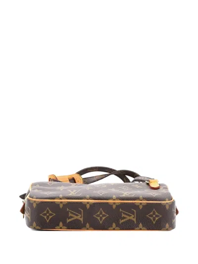 Pre-owned Louis Vuitton Pochette Marly Bandouliere Bag Monogram Canvas Crossbody Bag In Brown