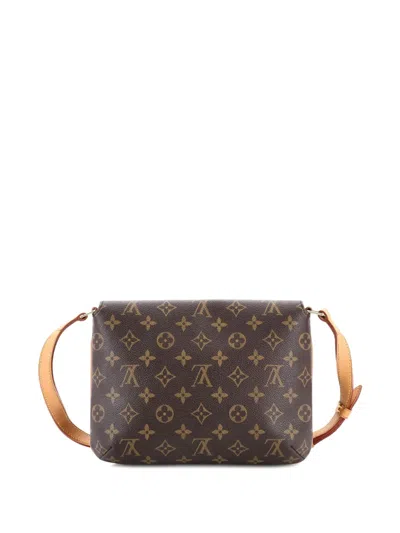 Pre-owned Louis Vuitton Musette Tango Handbag Monogram Canvas Shoulder Bag In Brown