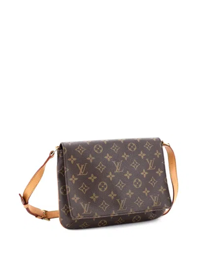 Pre-owned Louis Vuitton Musette Tango Handbag Monogram Canvas Shoulder Bag In Brown