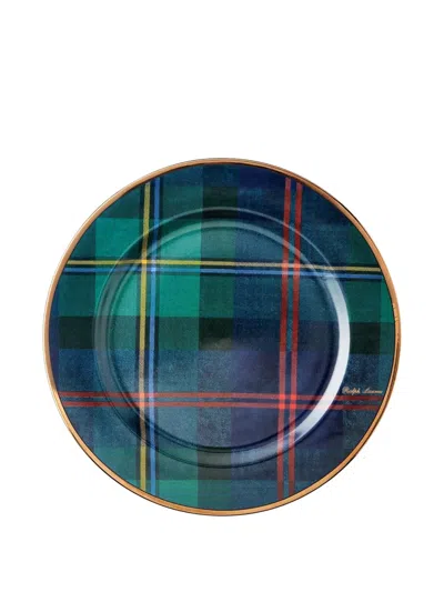 Ralph Lauren Plaid-pattern Plates (set Of Four) In Multi