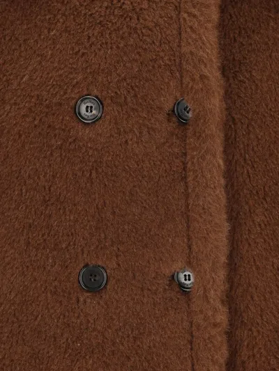 Max Mara Buttoned Pocket Jacket In Brown