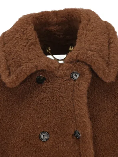 Max Mara Buttoned Pocket Jacket In Brown