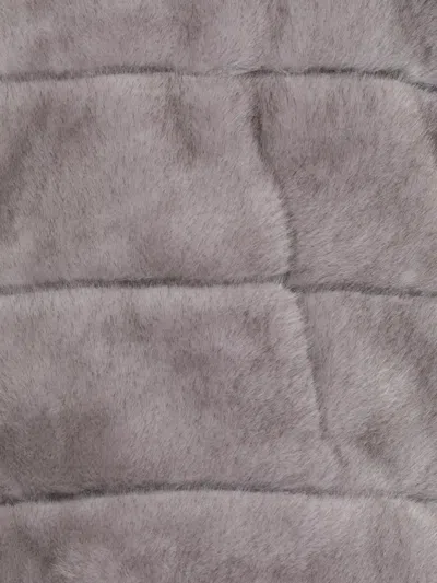 Betta Corradi Hooded Faux-fur Jacket In Gray