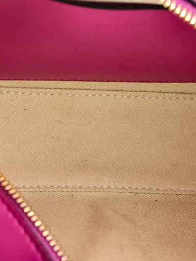 Pre-owned Valentino Garavani Vlogo Walk Leather Crossbody Bag In Pink