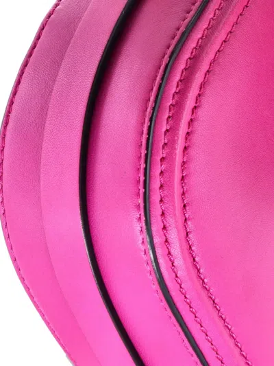 Pre-owned Valentino Garavani Vlogo Walk Leather Crossbody Bag In Pink