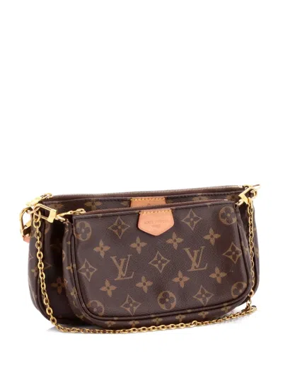 Pre-owned Louis Vuitton Multi Pochette Accessoires Monogram Canvas Crossbody Bag In Brown